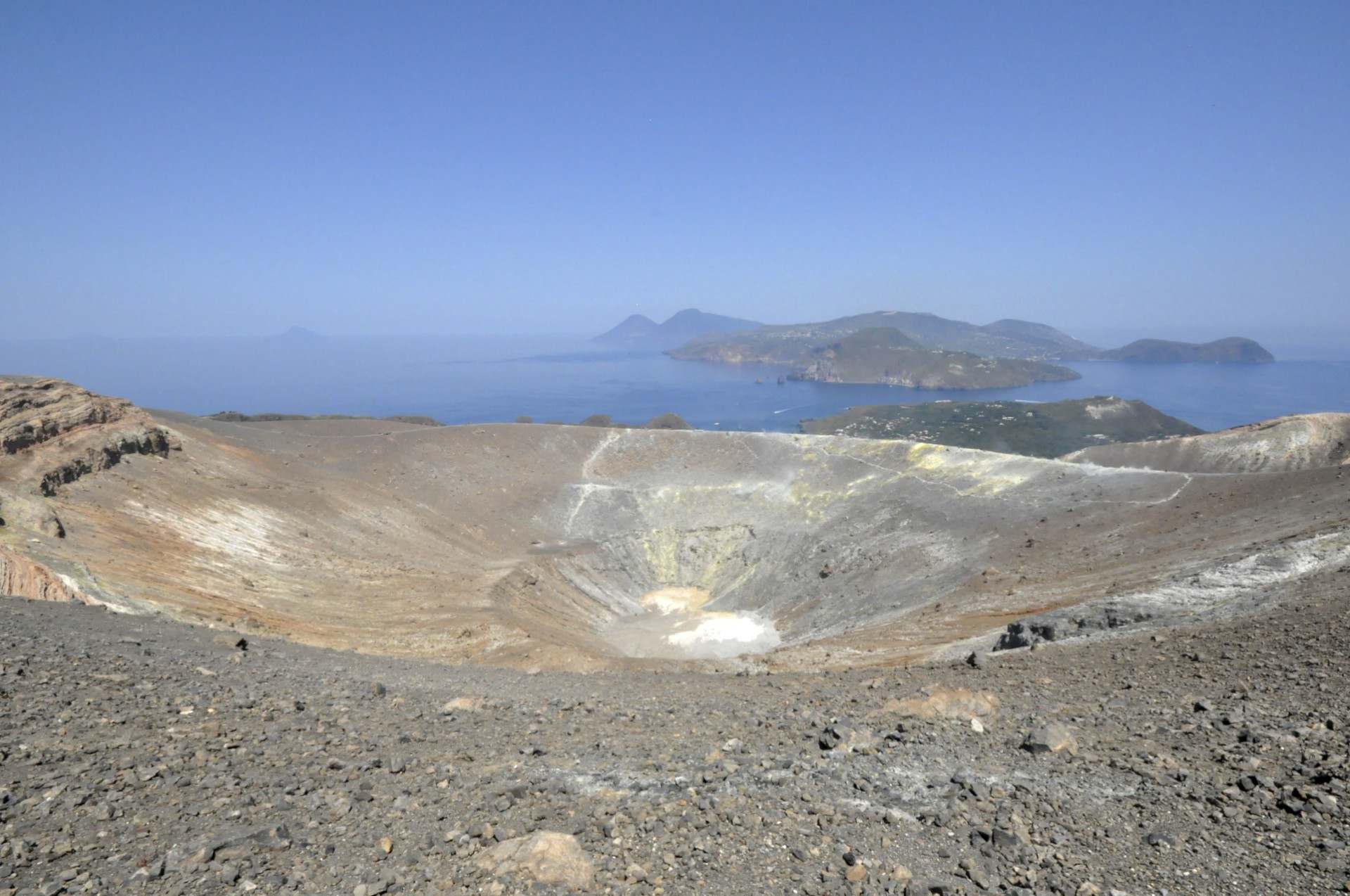 The caldera of vulcano