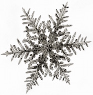 A falling snowflake can remain frozen at above freezing temperatures