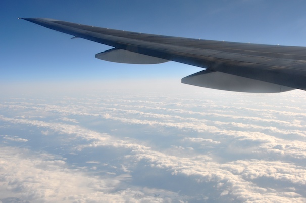 Gravity waves in clouds from a plane above Ural mountains